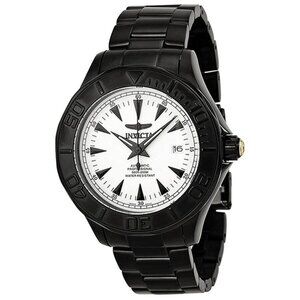 NWT Authentic Invicta Ocean Ghost III White Dial Black Ionic Men's Watch